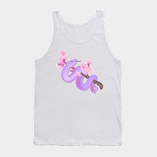 Pink Sakura Viper: Purple Tank Top